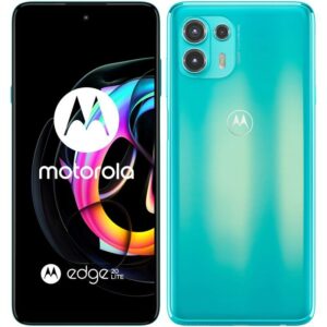 SMARTphone Motorola, „Edge 20 Lite” ecran 6.7 inch, dual sim, rez. camera 108 Mpix, memorie interna 128 GB, 5G, Android, acumulator 5000 mAh, verde, „PANE0044PL” (include TV 0.5lei)