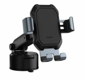 SUPORT AUTO Baseus Simplism pt. SmartPhone, fixare parbriz sau bord prin ventuza, metalic, negru „SUYL-TK01” – 6953156226326