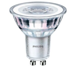 SPOT LED Philips, soclu GU10, putere 4.6W, forma spot, lumina alb calda, alimentare 220 – 240 V, „000008718699776114” (include TV 0.60 lei)