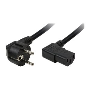Cablu alimentare, Schuko-C13, black, 2,00m, conector 90 grade, Loglink „CP103”