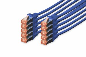 DIGITUS CAT 6 S-FTP patch cable Cu LSZH AWG 27/7 length 3 m 10 pieces color blue „DK-1644-030-B-10”