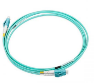 Patch cord | FO | 3 metri | LSZH | Aqua | LANmark | Multimode OM3 | Duplex LC-LC | Slimflex