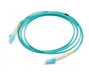 Patch cord | FO | 2 metri | LSZH | Aqua | LANmark | Multimode OM3 | Duplex LC-LC | SLimflex