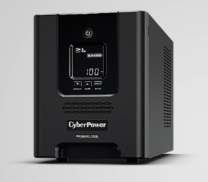 UPS CYBER POWER Line Int. cu Sinusoida Pura, tower, 3000VA/ 2700W, AVR, 9 x socket IEC, display LCD, 4 x 12V/9Ah, Backup 3-10min, incarc.8h, USB, RS232, GreenPower, seria PR,”PR3000ELCDSL” (include TV 35lei)