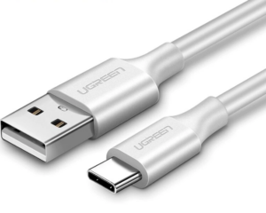 CABLU alimentare si date Ugreen, „US287”, Fast Charging Data Cable pt. smartphone, USB la USB Type-C 3A, nickel plating, PVC, 1m, alb „60121” (include TV 0.06 lei) – 6957303861217