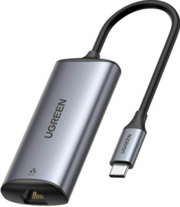ADAPTOR RETEA Ugreen, „CM275” extern, USB-C la port RJ-45, 2.5 Gbps, gri „70446” (include TV 0.18lei) – 6957303874460