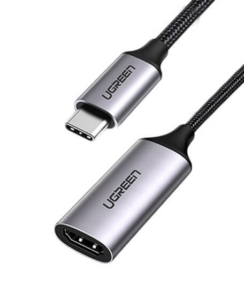 ADAPTOR video Ugreen, „CM297” USB Type-C (T) la 1 x HDMI (M) (3840 x 2160) la 60 Hz, conectori auriti, negru „70444” (include TV 0.15 lei) – 6957303874446