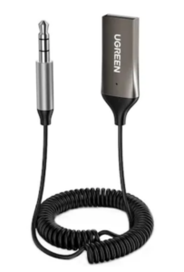 ADAPTOR Bluetooth Jack 3.5 Ugreen, „CM309” alimentare USB, microfon inclus, convertor audio wireless, versiune bluetooth 5.0, negru „70601” (include TV 0.18lei) – 6957303876013