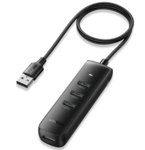 HUB extern Ugreen, „CM416” porturi USB: USB 3.0 x 4, conectare prin USB 3.0, lungime 1 m, negru, „80657” (include TV 0.8lei) – 6957303886579