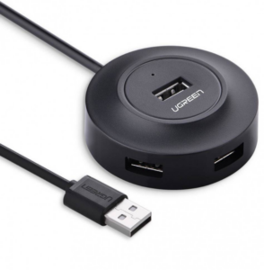 HUB extern Ugreen, „CR106” porturi USB: USB 2.0 x 4, conectare prin USB 2.0, lungime 1 m, negru, „20277” (include TV 0.8lei) – 6957303822775