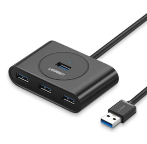 HUB extern Ugreen, „CR113” porturi USB: USB 3.0 x 4, conectare prin USB 3.0, lungime 0.5 m, negru, „20290” (include TV 0.8lei) – 6957303822904