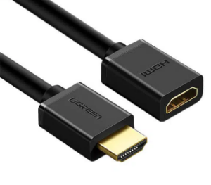 CABLU video Ugreen, „HD107” adaptor HDMI (T) la HDMI (M), rezolutie maxima 4K UHD (3840 x 2160) la 60 Hz, conectori auriti, 1m, negru „10141” (include TV 0.15 lei) – 6957303811410