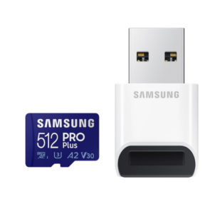 Card memorie Samsung PRO Plus + Cititor USB carduri micro-SDXC, MB-MD512KB/WW, 512GB „MB-MD512KB/WW” (include TV 0.03 lei)