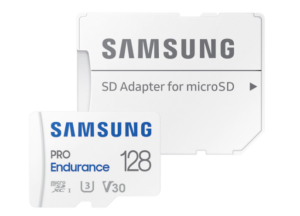 SAMSUNG PRO Endurance microSD Class10 128GB incl adapter R100/W40 up to 70080 hours, „MB-MJ128KA/EU” (include TV 0.03 lei)