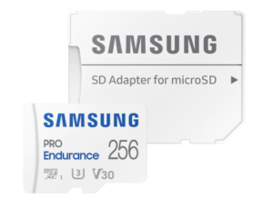 SAMSUNG PRO Endurance microSD Class10 256GB incl adapter R100/W30 up to 140160 hours, „MB-MJ256KA/EU” (include TV 0.03 lei)