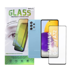 FOLIE STICLA Spacer pentru Samsung Galaxy A72, grosime 0.3mm, acoperire totala ecran, strat special anti-ulei si anti-amprenta, Tempered Glass, sticla 9D, duritate 9H „SPPG-SM-GX-A72-TG”