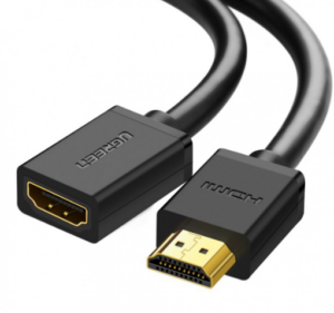 CABLU video prelungitor Ugreen, „HD107” HDMI (T) la HDMI (M), rezolutie maxima 4K UHD (3840 x 2160) la 60 Hz, conectori auriti, 3m, negru „10145” (include TV 0.15 lei) – 6957303811458