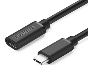CABLU USB Type-C Ugreen prelungitor, „US353” USB Type-C (T) la USB Type-C (M), 1m, negru, „10387” (include TV 0.18lei) – 6957303813872