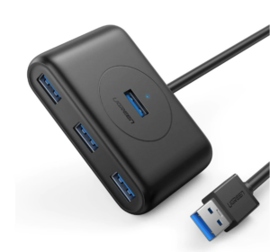 HUB extern Ugreen, „CR113” porturi USB: USB 3.0 x 4, conectare prin USB 3.0, lungime 1 m, negru, „20291” (include TV 0.8lei) – 6957303822911