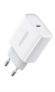 INCARCATOR retea Ugreen, „CD137” Quick Charge 20W, 1 x USB Type-C 5V/3A, alb „60450”