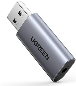 PLACA de SUNET Ugreen „CM383” extern, interfata USB 2.0 (T) la 3.5 mm jack (M), gri „80864” (include TV 0.06lei) – 6957303888641