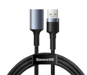 CABLU USB Baseus prelungitor, USB3.0(T) la USB3.0(M) 2A, brodat, 1m, gri „CADKLF-B0G”