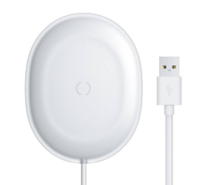 INCARCATOR wireless Baseus Jelly Qi 15W, compatibilitate smartphones, cablu Type-C la USB inclus, alb „WXGD-02” (include TV 0.18lei) – 6953156223707
