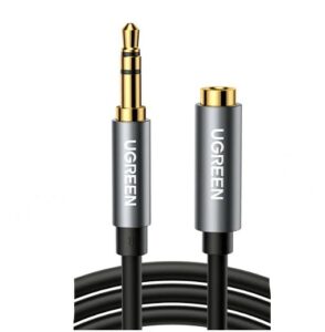 CABLU audio Ugreen, „AV118” stereo 3.5 mm jack (T) la 3.5 mm jack (M), 2 m, conectori auriti, negru „10594” (include TV 0.18lei) – 6957303815944