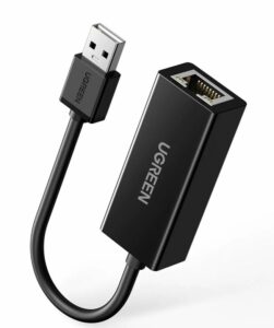 ADAPTOR RETEA Ugreen, „CR110” USB 2.0 to RJ-45 10/100 Mbps Adapter, LED, negru „20254” (include TV 0.18lei) – 6957303822546