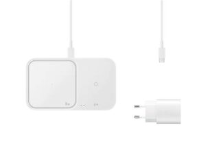 Wireless Charger Duo 15W Super Fast Wireless Charge; White „EP-P5400BWEGEU” (include TV 0.18lei)