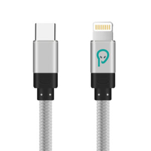 CABLU alimentare si date SPACER, pt. smartphone, USB Type-C (T) la Iphone Lightning (T), braided, retail pack, 1.8m, silver „SPDC-LIGHT-TYPEC-BRD-SL-1.8” (include TV 0.06 lei)