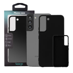 HUSA SMARTPHONE Spacer pentru Samsung Galaxy S22 Plus, grosime 2mm, material flexibil silicon + interior cu microfibra, negru 