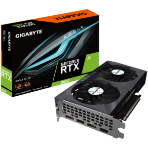 GIGABYTE Video Card NVidia GeForce RTX 3050 EAGLE OC 8G GDDR6/128bit, PCI-E 4.0, 2xDP 1.4a, 2xHDMI 2.1, WINDFORCE 2X, Protection Back Plate, ATX Retail, „GV-N3050EAGLE OC-8GD”