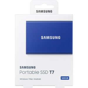 SAMSUNG Portable SSD T7 500GB external USB 3.2 Gen 2 indigo blue, „MU-PC500H/WW” (include TV 0.18lei)