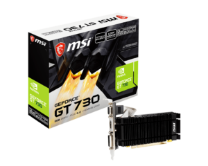 MSI GeForce GT 730 2GB Low Profile black PCB, „N730K-2GD3H/LPV1”