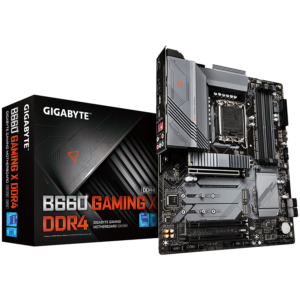 GIGABYTE MB B660 (LGA 1700), 4xDDR4, 3x PCI-E, 2x M.2, 4x SATA, 5x USB 3.2 Gen 1 „B660 GAMING X DDR4 1.0”,