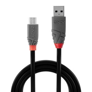 Cablu Lindy 2m USB 2.0 Type A – MicroUSB, „LY-36733” (include TV 0.06 lei)