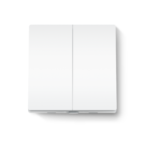 INTRERUPATOR inteligent TP-LINK, necesita hub Tapo H100 pentru functionare, 2 comutatoare, programare prin smartphone aplicatia Tapo, 2 x baterii AAA, WiFi, alb „Tapo S220” (include TV 0.18lei)