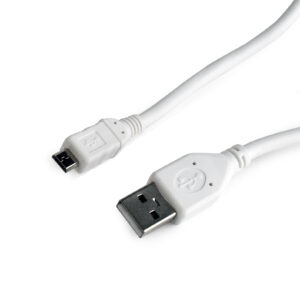 CABLU alimentare si date GEMBIRD, pt. smartphone, USB 2.0 (T) la Micro-USB 2.0 (T), 0.5m, alb, „CCP-mUSB2-AMBM-W-0.5M” (include TV 0.06 lei)